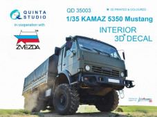 QD35003 3D Декаль интерьера кабины для семейства КАМАЗ 5350 Мустанг (для модели Звезда)